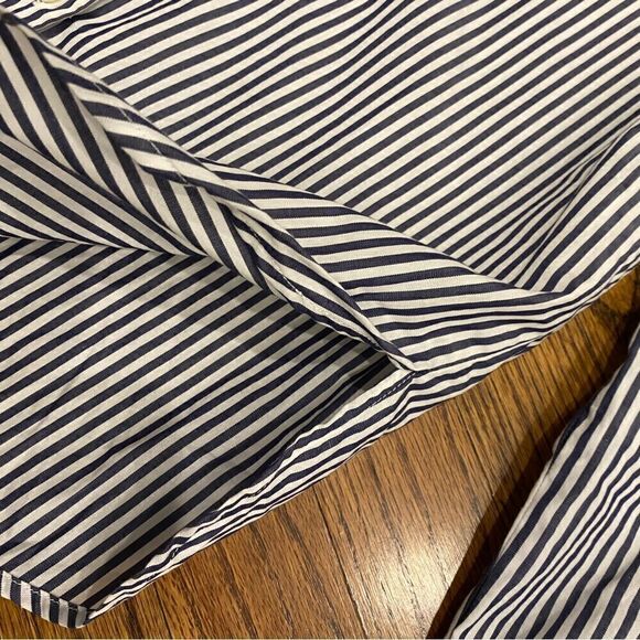 SEE BY CHLOÉ Mock-neck Button-front Striped Tunic Shirt - Picture 5 of 8